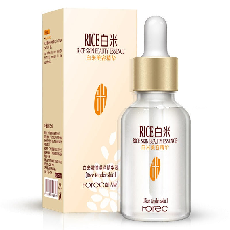 Rorec White Rice Serum for Face Whitening Fine Lines Makeup Primer Serum 15ml